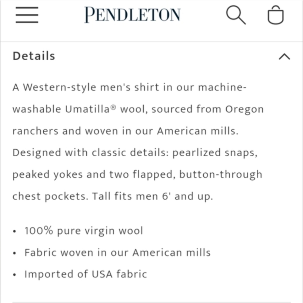 🆕 Pendleton Canyon Umatillo 100% Wool L Western Shirt L Rust Taupe Brown Plaid - Picture 12 of 15